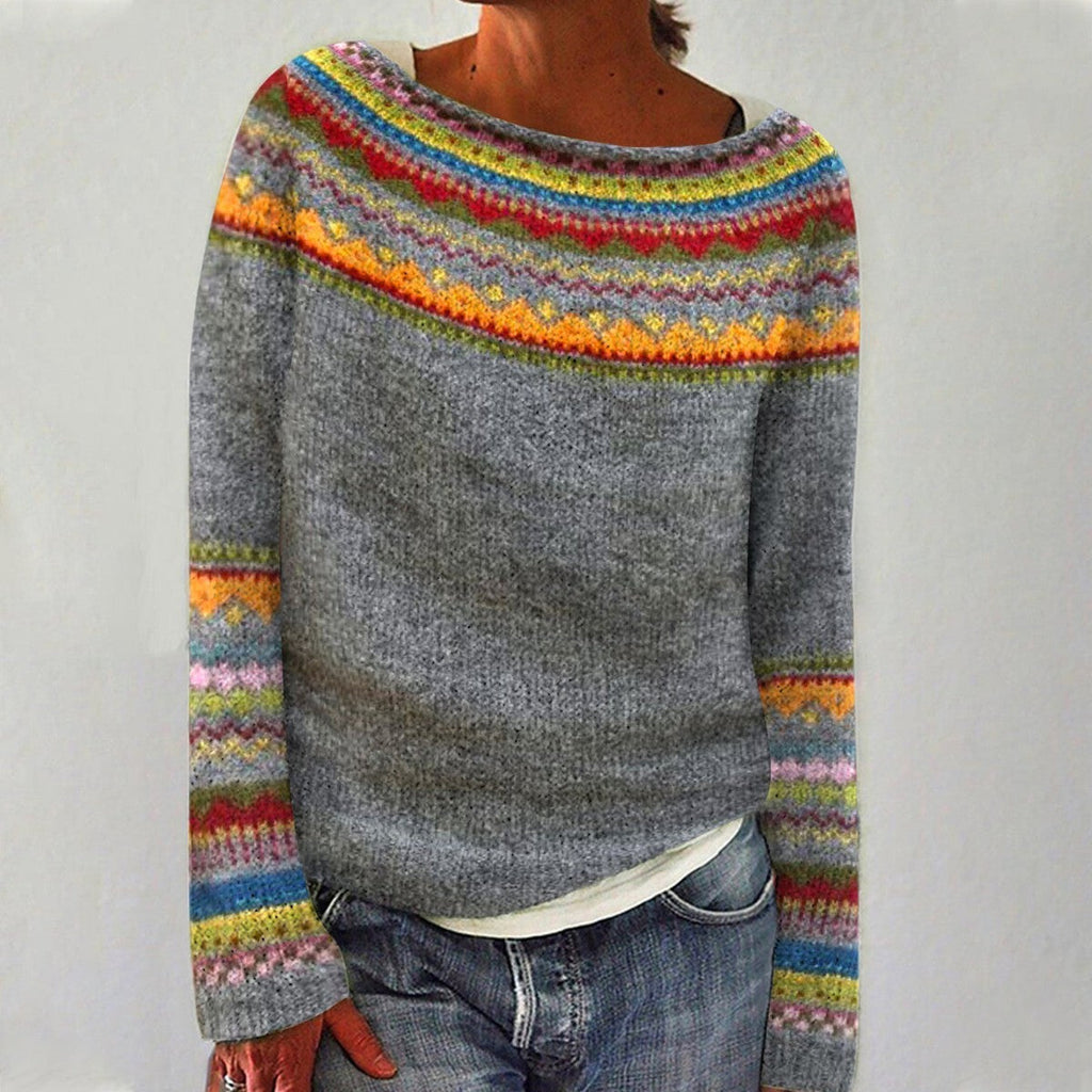 Lugane - Damen Rundhals-Strickpullover für den Alltag