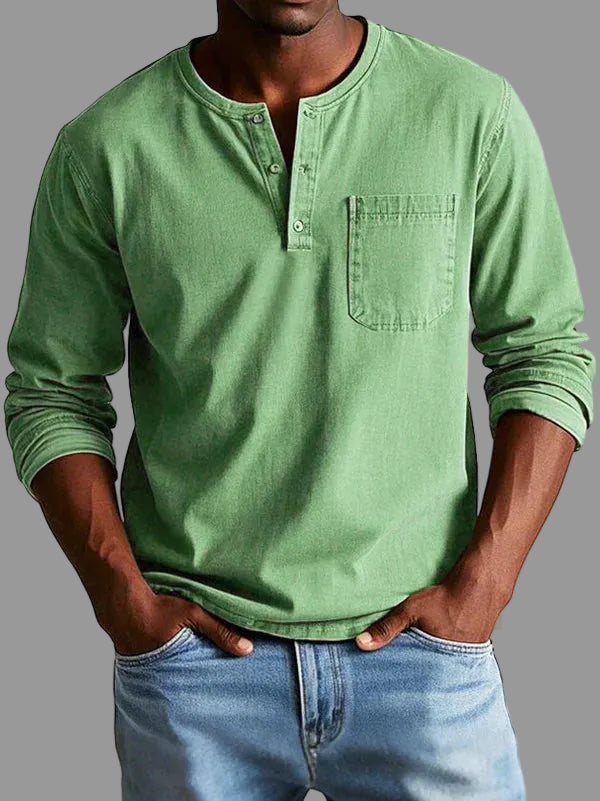 Lugane - Herren Lässiges Langarm-Shirt