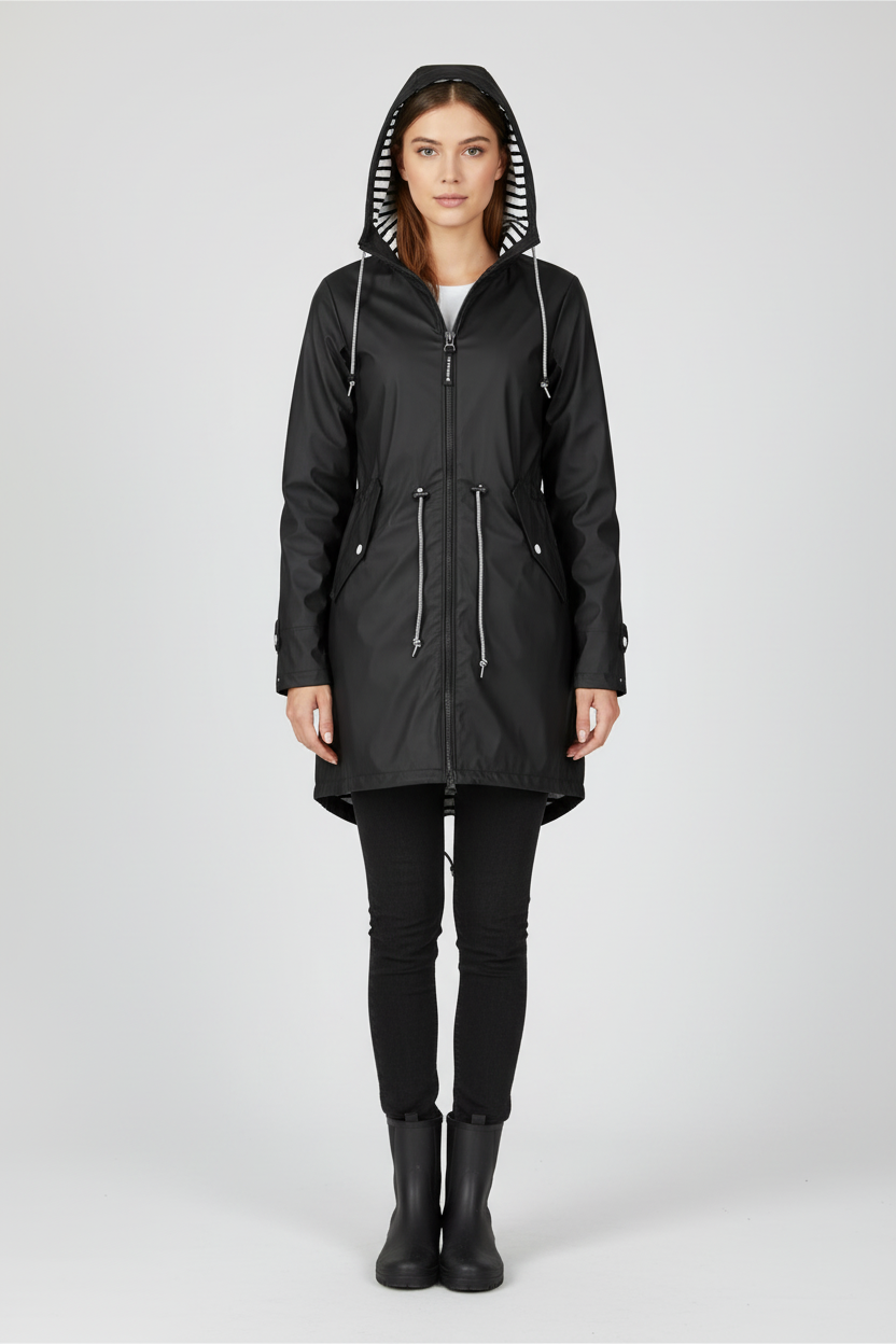 Lugane - Damen Übergangsjacke mit Kapuze und zeitgemäßem Design