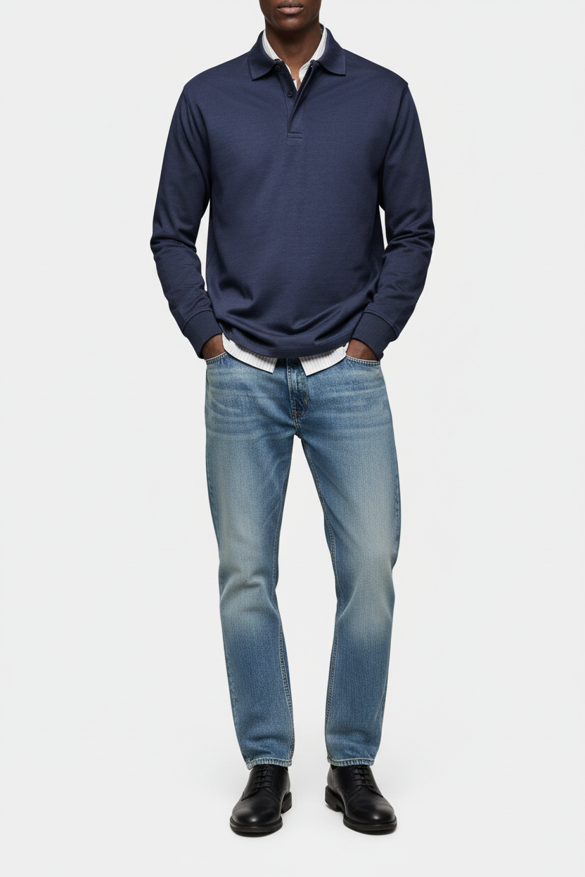 Lugane - Herren Langarm Polo