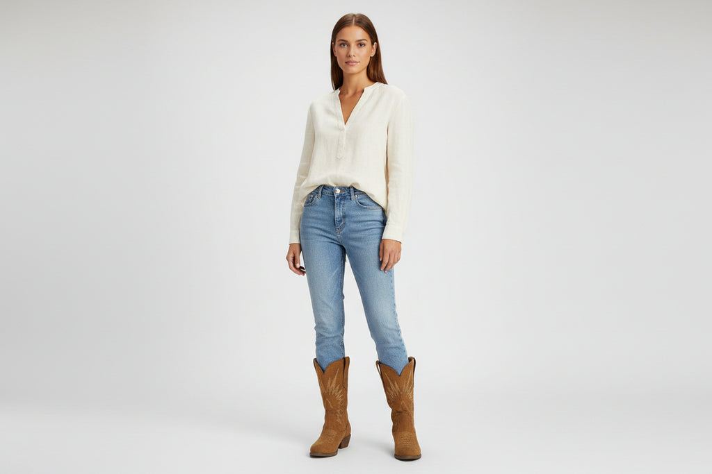 Lugane - Frauen Cowboy Stiefeletten