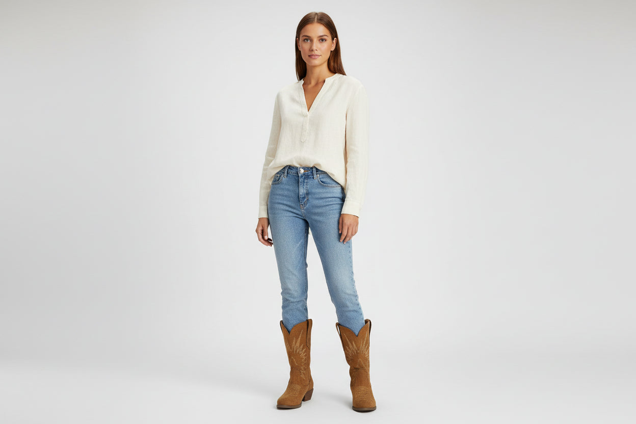 Lugane - Frauen Cowboy Stiefeletten