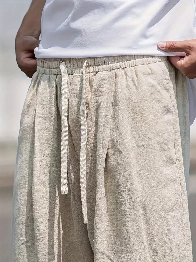 Lugane - Bequeme Herren Leinenhose im Baggy-Stil