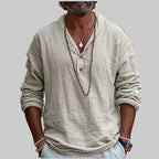 Lugane - Herren-Leinenhemd mit langen Ärmeln