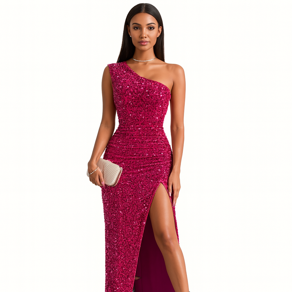 Lugane – Schulterkleid mit Glitzerdetail