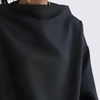 Lugane - Oversized Damenbluse mit langen Ärmeln und weitem Ausschnitt