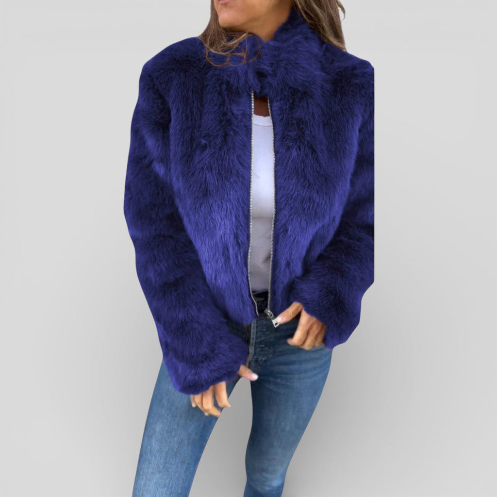 Lugane - Moderne Damenjacke mit Reißverschluss und Stehkragen