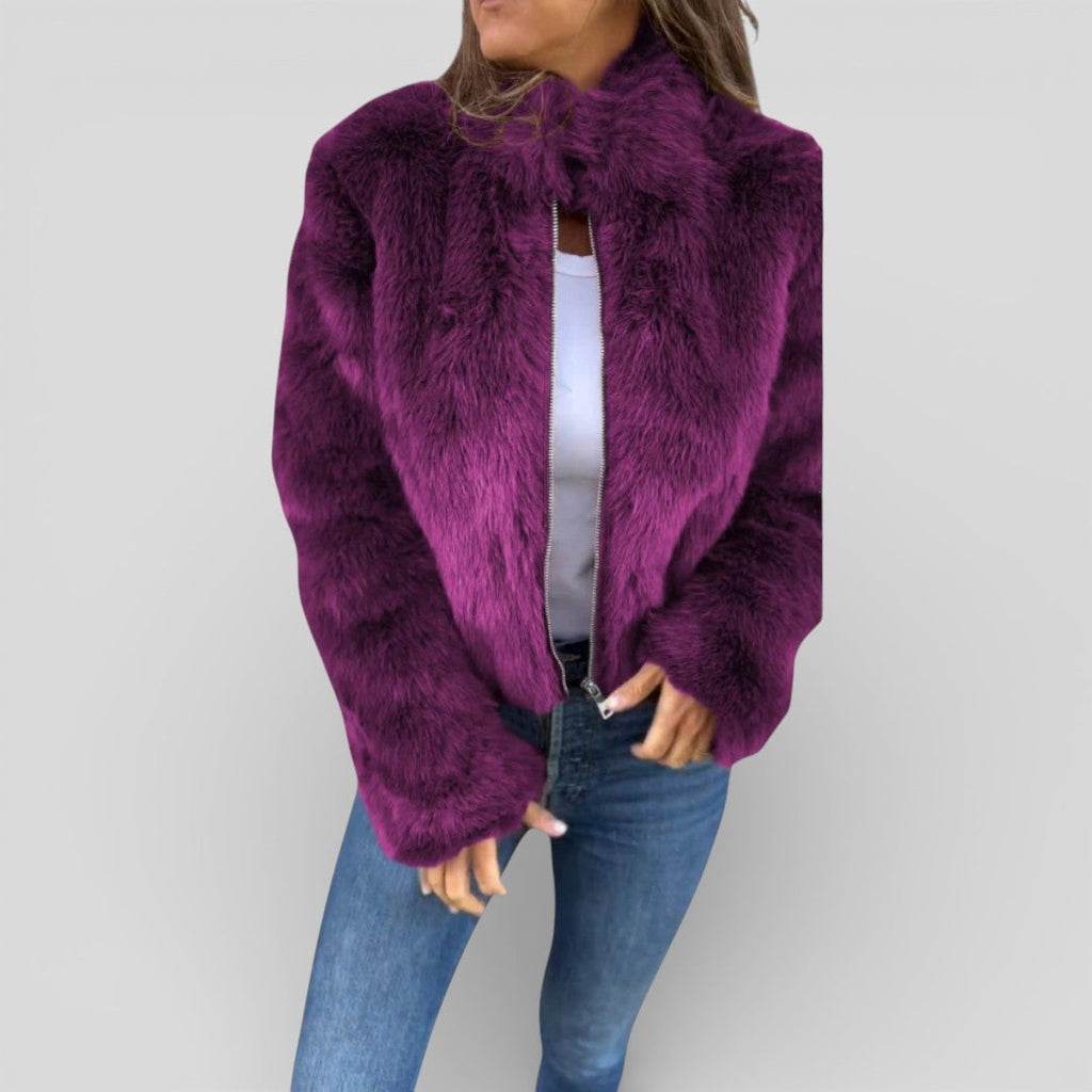 Lugane - Moderne Damenjacke mit Reißverschluss und Stehkragen