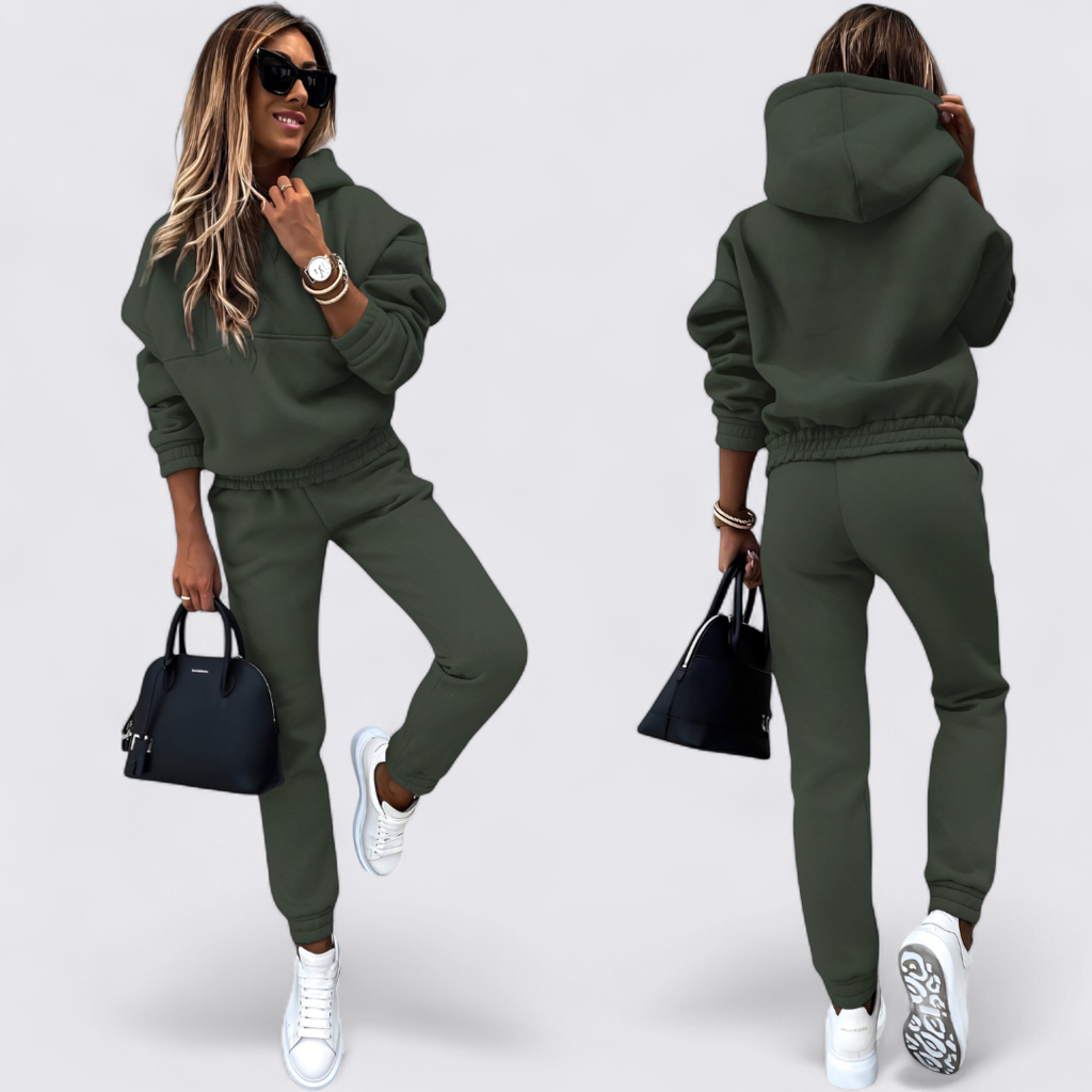 Lugane - Zweiteiliges Damen Jogginganzug-Set mit Kapuze – Bequemer Schnitt