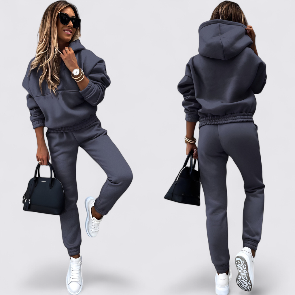 Lugane - Zweiteiliges Damen Jogginganzug-Set mit Kapuze – Bequemer Schnitt