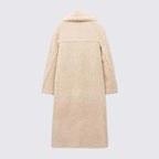 Lugane - Lang geschnittener Teddy-Mantel für Damen mit Knopfleiste