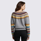 Lugane - Damen Norweger Pullover mit Muster - Wintermode