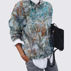 Lugane - Damen Rundhals Pullover – Strickdesign mit Patchwork-Muster