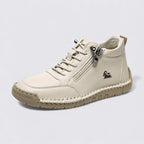 Lugane - Damen Knöchelschuhe mit Reißverschluss – Flache Sohle