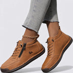 Lugane - Damen Knöchelschuhe mit Reißverschluss – Flache Sohle