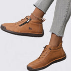 Lugane - Damen Knöchelschuhe mit Reißverschluss – Flache Sohle