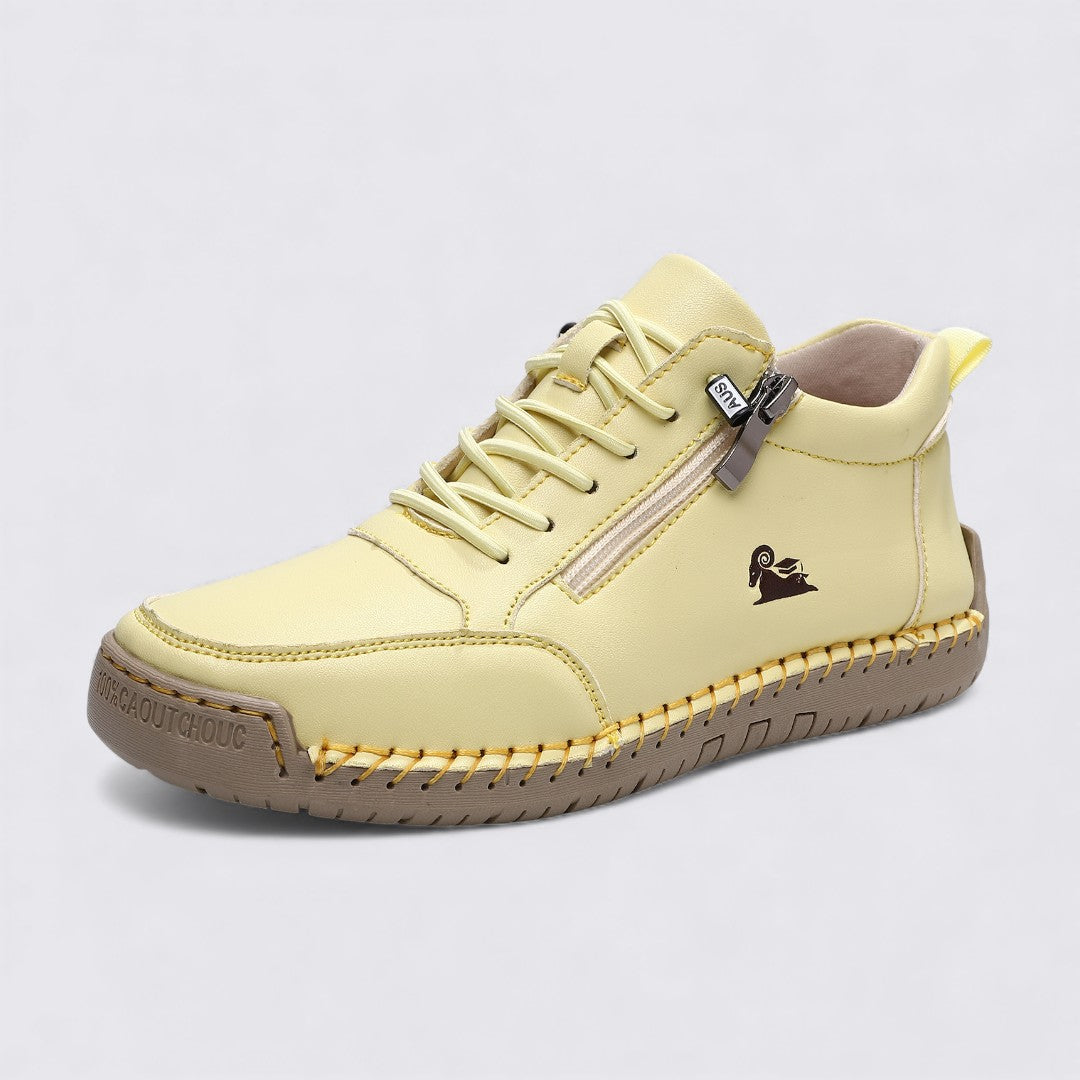 Lugane - Damen Knöchelschuhe mit Reißverschluss – Flache Sohle