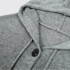 Lugane - Damen Kapuzenstrickjacke – Bequeme Strickjacke mit Kapuze