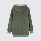 Lugane - Damen Kapuzen-Teddyjacke mit Reißverschluss – Bequemer Schnitt