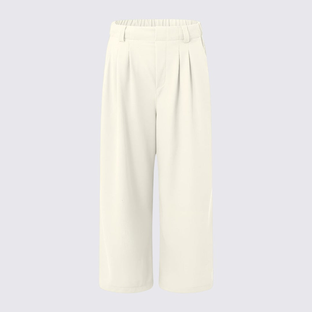 Lugane - Elegante Damen Palazzo Hose mit Hohem Bund und Weitem Bein