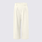 Lugane - Elegante Damen Palazzo Hose mit Hohem Bund und Weitem Bein