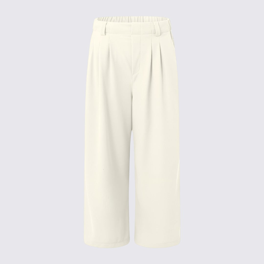 Lugane - Elegante Damen Palazzo Hose mit Hohem Bund und Weitem Bein