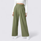 Lugane - Elegante Damen Palazzo Hose mit Hohem Bund und Weitem Bein