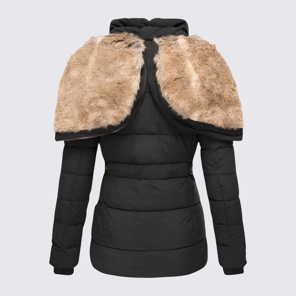 Lugane - Damen Winterjacke mit Fleece-Kapuze - Gefütterte Steppjacke für optimale Wärme