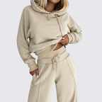 Lugane - Damen Hoodie und Weite Hose Set – Lässiger Stil – Moderner Schnitt