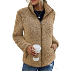Lugane - Damen Fleece Teddyjacke mit Reißverschluss