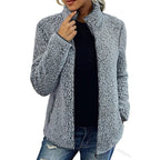 Lugane - Damen Fleece Teddyjacke mit Reißverschluss