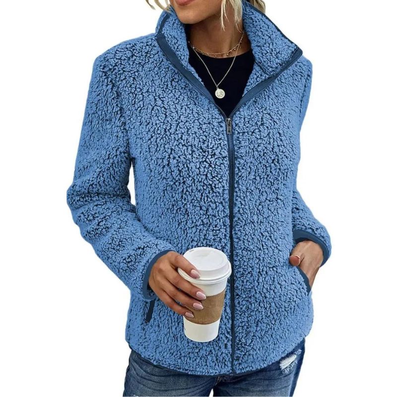Lugane - Damen Fleece Teddyjacke mit Reißverschluss