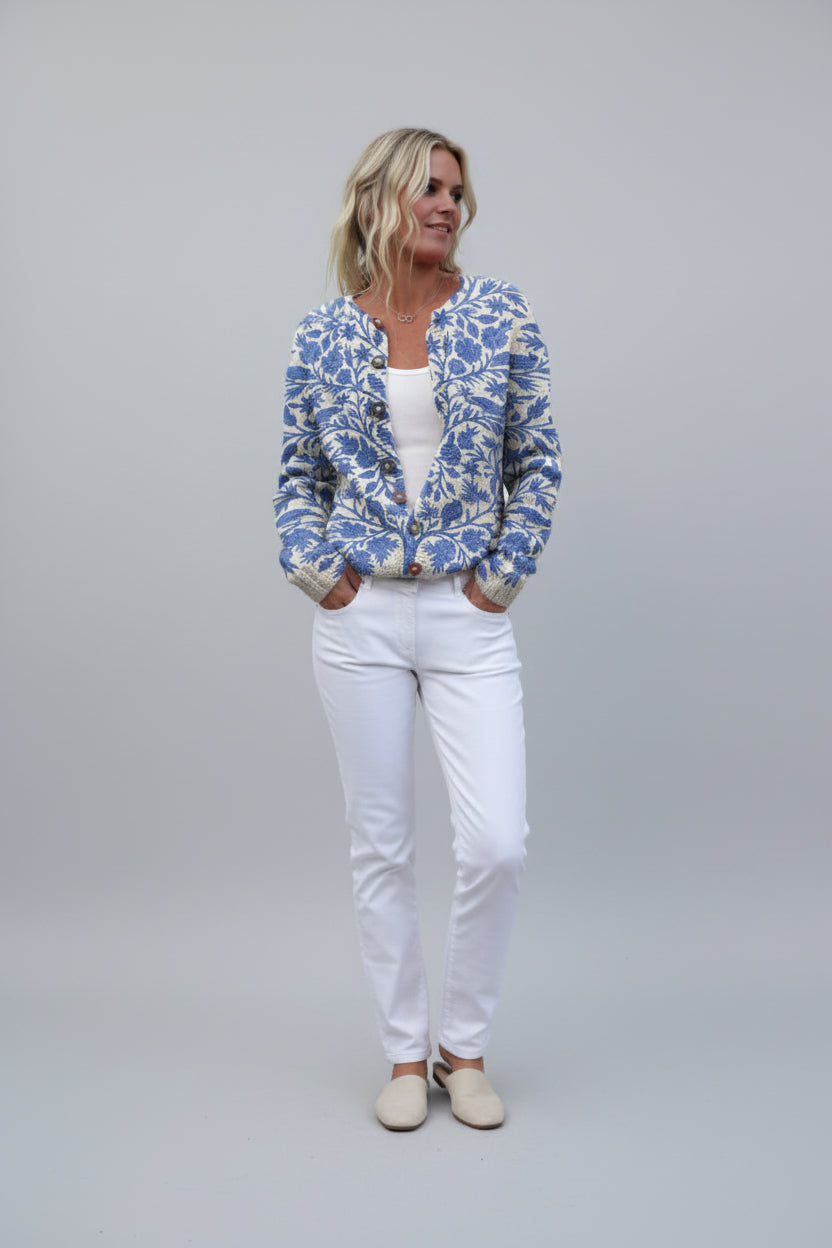 Lugane - Print-Strickcardigan für Damen