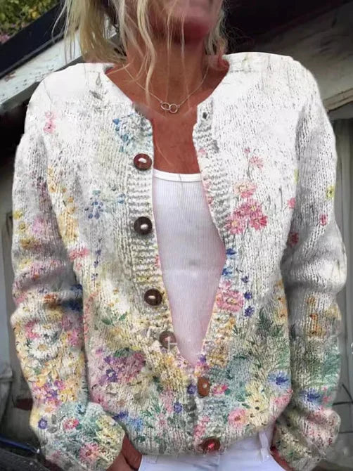 Lugane - Print-Strickcardigan für Damen