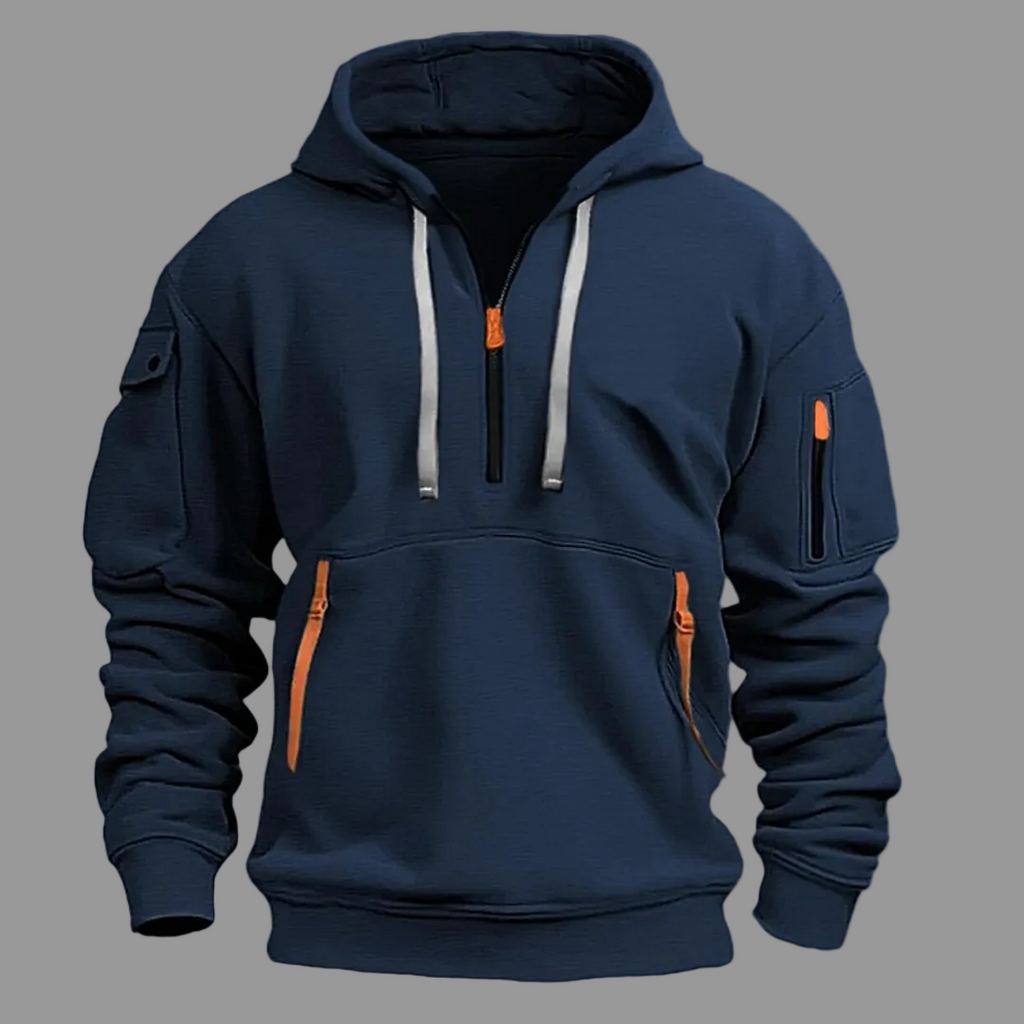 Lugane - Herren Freizeit-Hoodie mit praktischen Reißverschlusstaschen