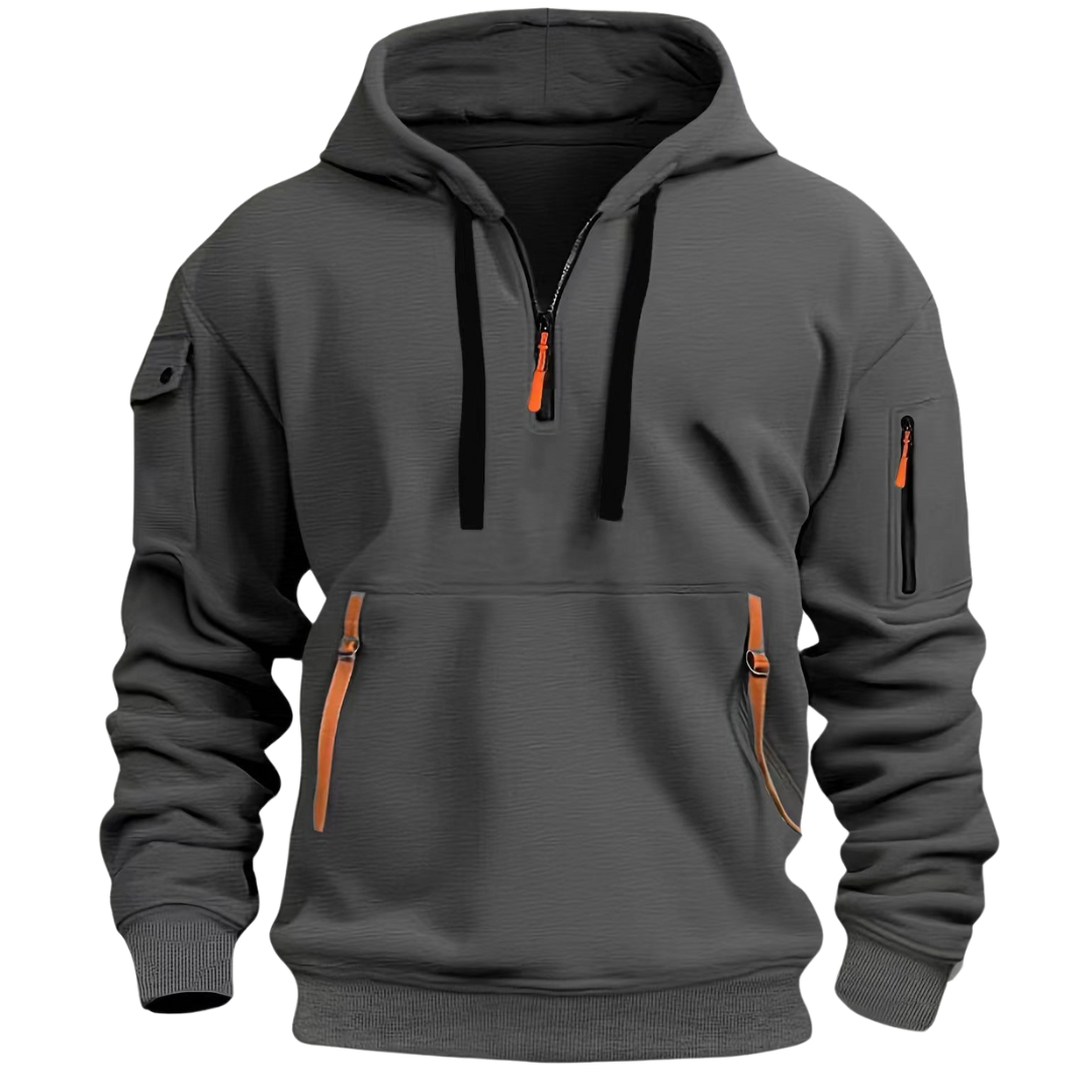 Lugane - Herren Freizeit-Hoodie mit praktischen Reißverschlusstaschen