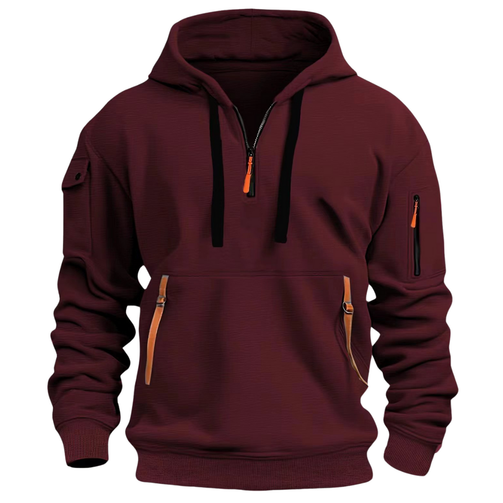 Lugane - Herren Freizeit-Hoodie mit praktischen Reißverschlusstaschen
