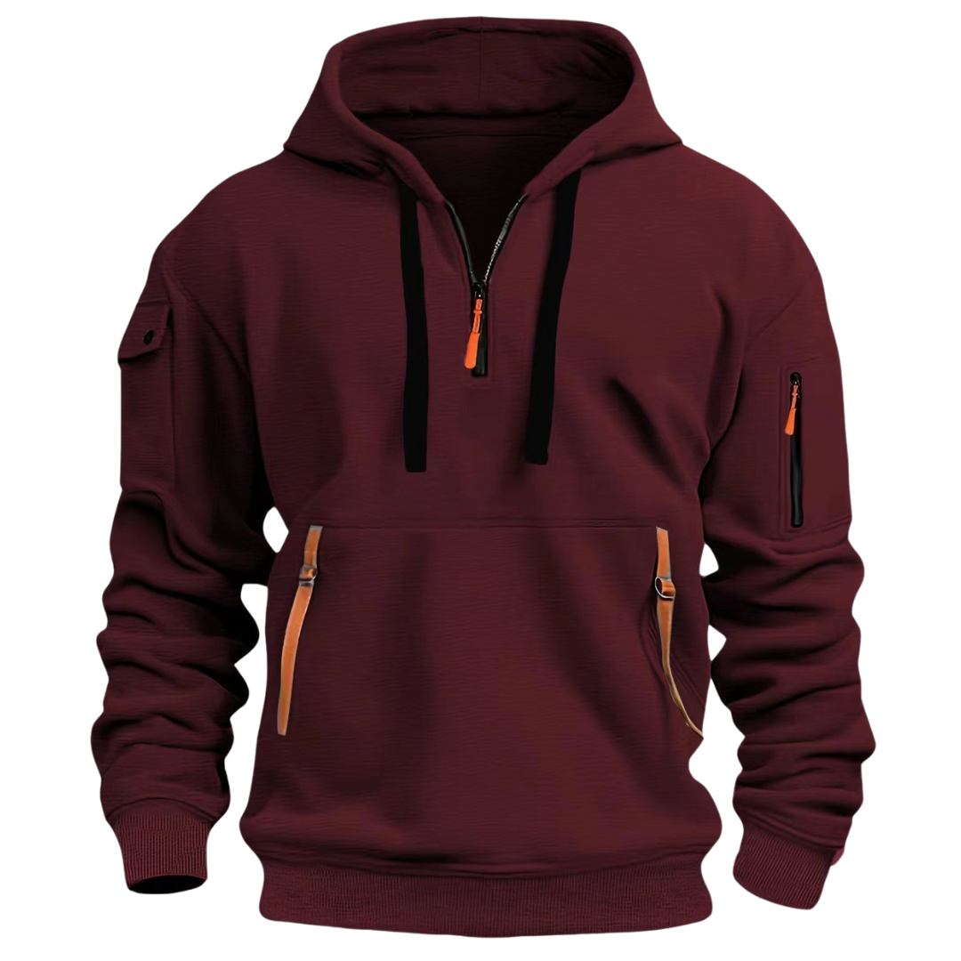 Lugane - Herren Freizeit-Hoodie mit praktischen Reißverschlusstaschen