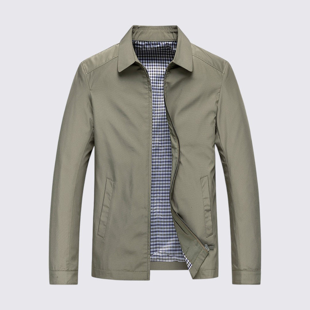 Lugane - Herren Übergangsjacke mit Reißverschluss und Karofutter