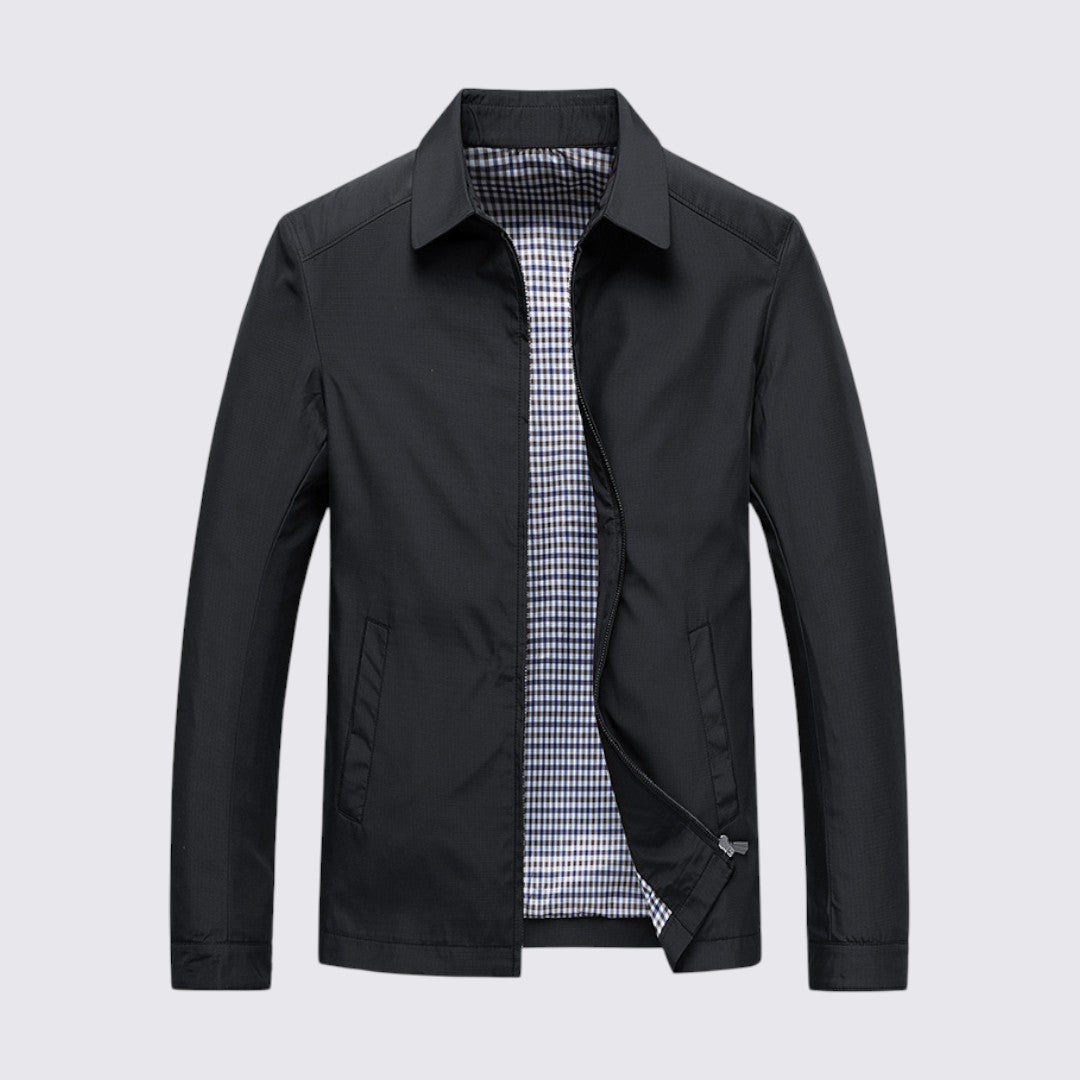 Lugane - Herren Übergangsjacke mit Reißverschluss und Karofutter