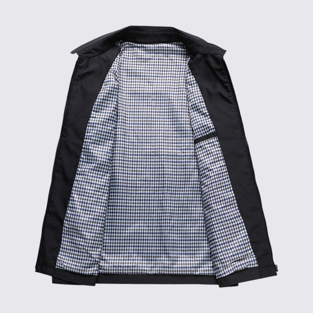 Lugane - Herren Übergangsjacke mit Reißverschluss und Karofutter