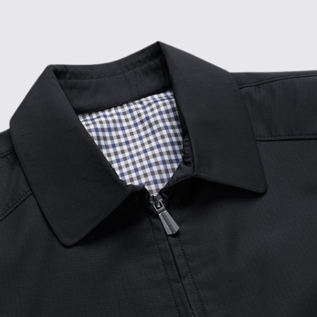 Lugane - Herren Übergangsjacke mit Reißverschluss und Karofutter