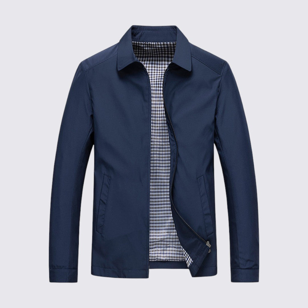 Lugane - Herren Übergangsjacke mit Reißverschluss und Karofutter