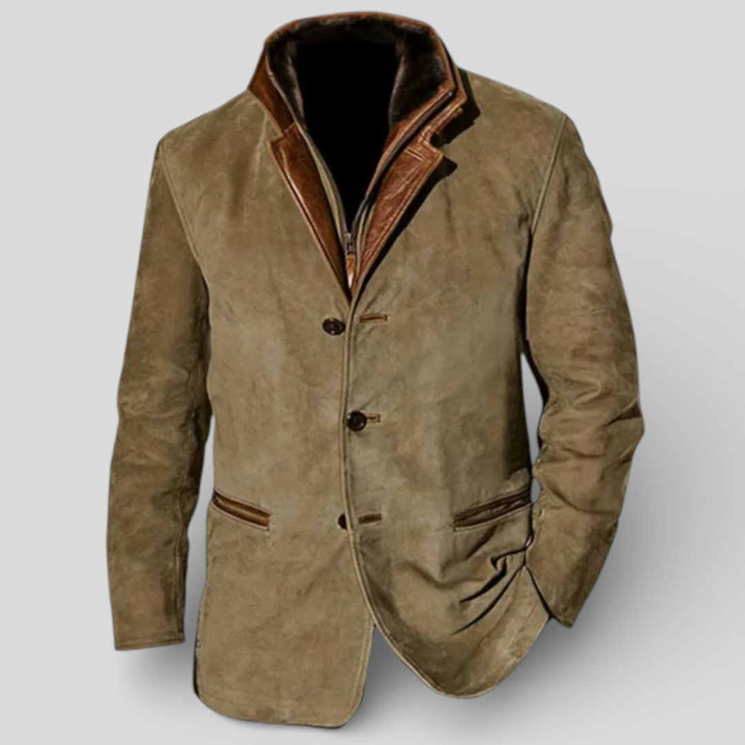 Lugane - Herren Reverskragen Jacke - Klassischer Stil mit Knopfleiste