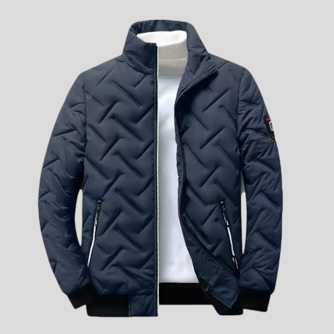 Lugane - Herren Stehkragenjacke - Klassisches Design mit Frontreißverschluss