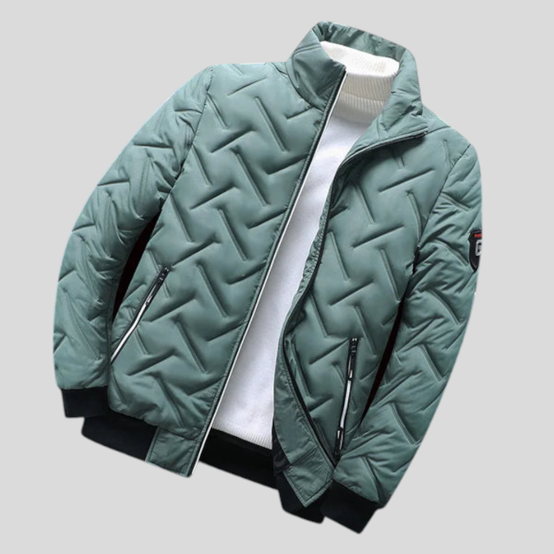 Lugane - Herren Stehkragenjacke - Klassisches Design mit Frontreißverschluss