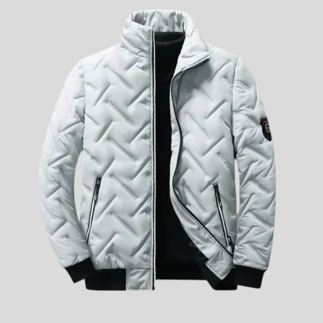 Lugane - Herren Stehkragenjacke - Klassisches Design mit Frontreißverschluss