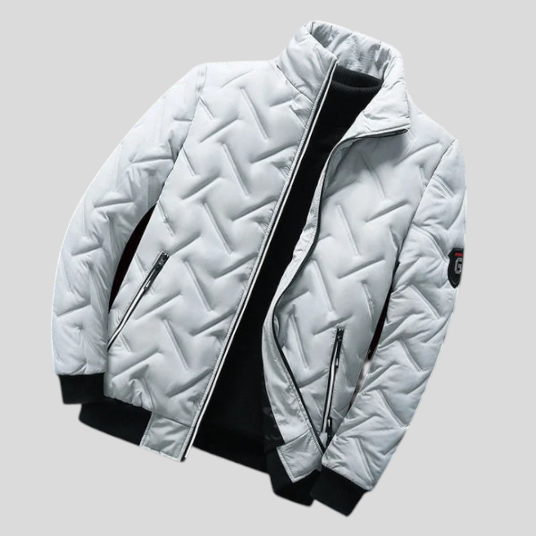 Lugane - Herren Stehkragenjacke - Klassisches Design mit Frontreißverschluss