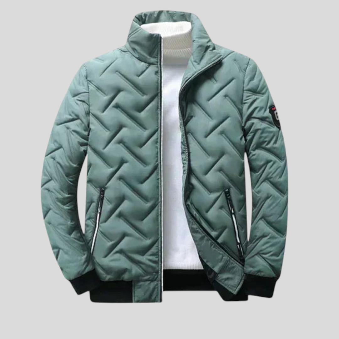 Lugane - Herren Stehkragenjacke - Klassisches Design mit Frontreißverschluss