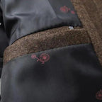 Lugane - Herren Stehkragen-Mantel - Langer Schnitt mit Knopfleiste